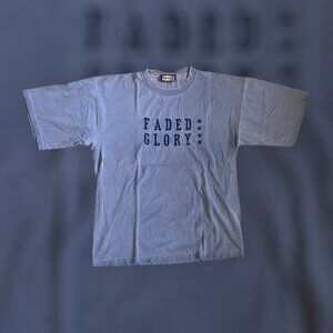 vintage 1990's 2000's XL Faded Glory embroidered blue t shirt y2k retro vtg